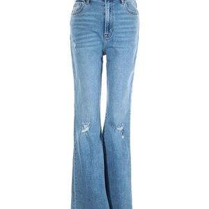 Stylish Light Blue Flare Jeans